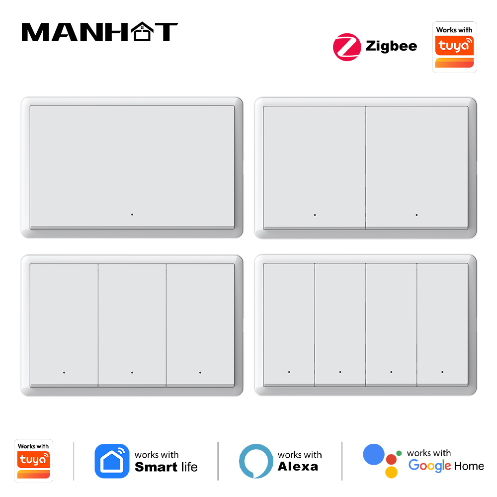 Smart Home Zigbee - 맨핫 스마트 지그비 스위치, 중성선 필요