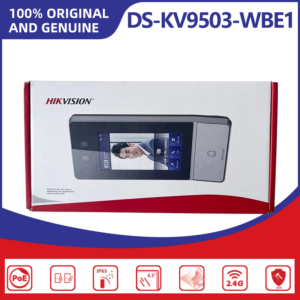 Smart Home Hikvision - Hikvision DS-KV9503-WBE1 얼굴 인식 IP 빌라