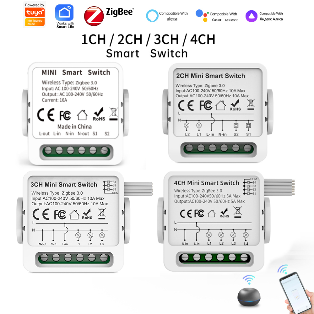 Smart Home Zigbee - Tuya Zigbee 3.0 스마트 스위치 1/2/3/4-웨이