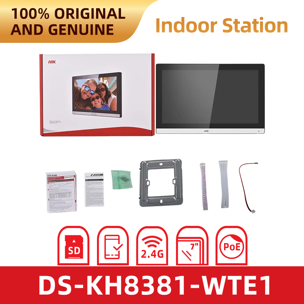 Smart Home Hikvision - Hikvision DS-KH8381-WTE1 7인치 터치스크린 IP 비디오