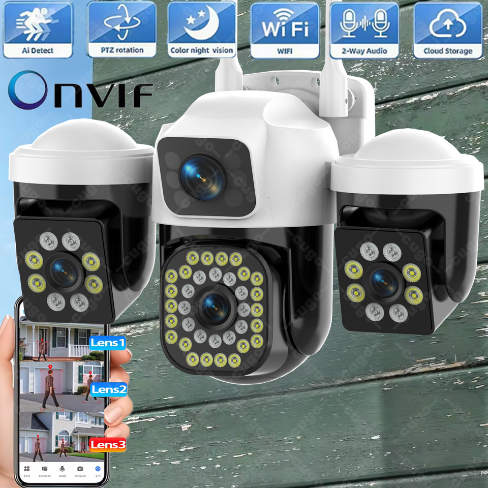 Smart Home Kamera Outdoor - 15MP 보안 카메라 3-HD 화면 자동