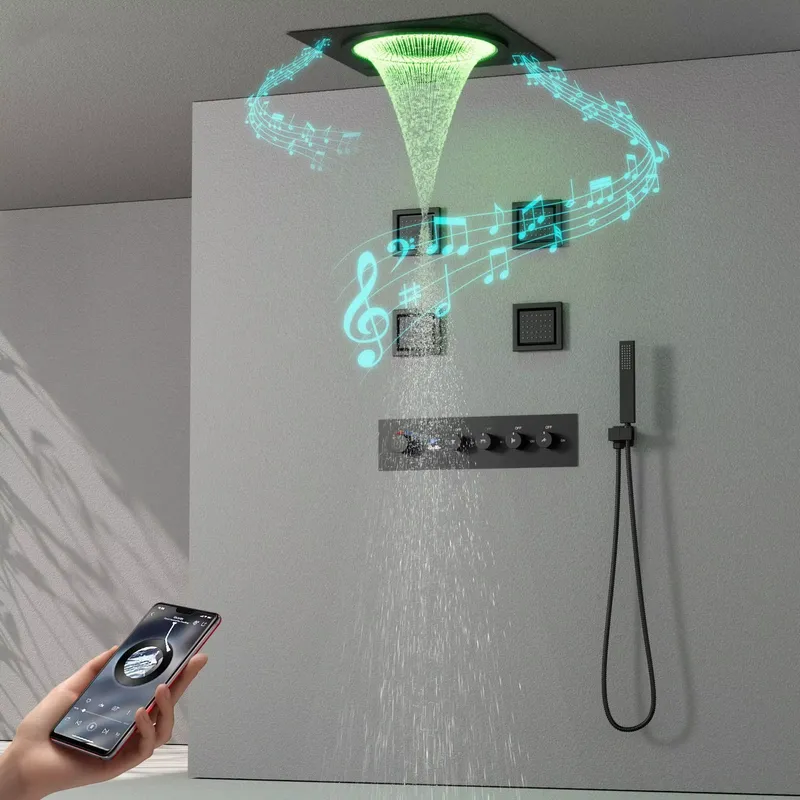 스마트 LED 샤워 세트 욕실 음악 내장형 레인폴 시스 - Smart Home System 리뷰 및 가격