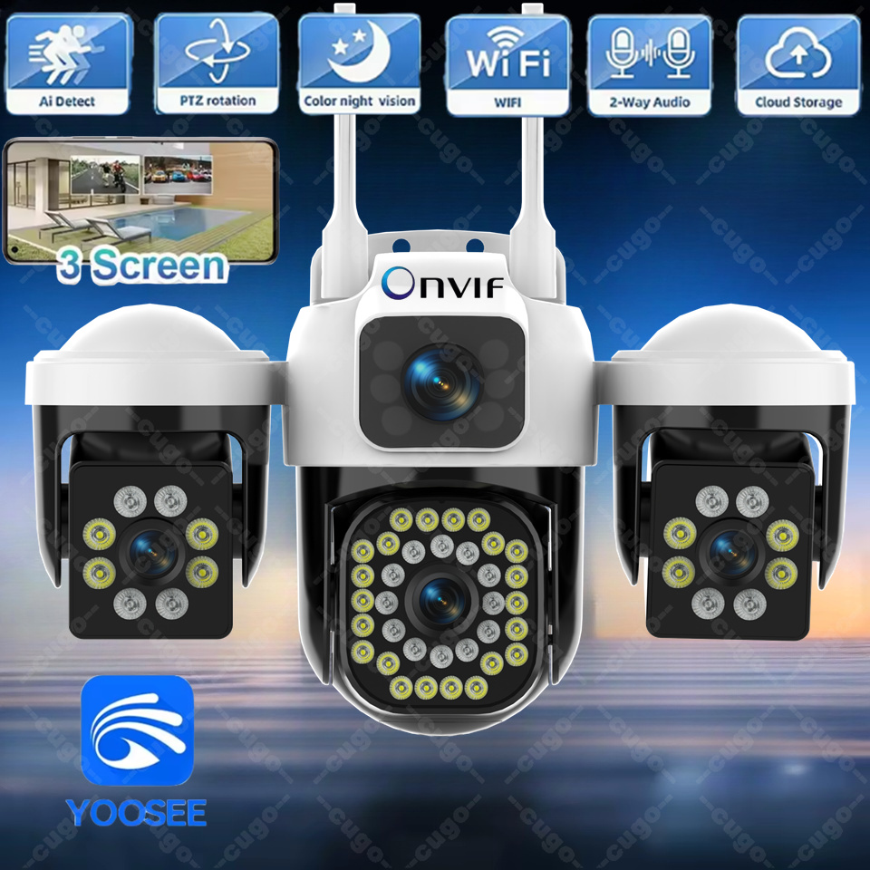 WiFi IP 카메라 야외 15MP 8K 트리플 렌즈  - Smart Home Kamera Outdoor 리뷰 및 가격