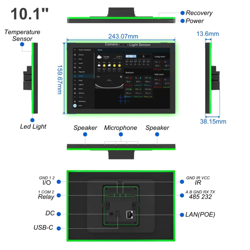 홈 어시스턴트 10.1인치 안드로이드 14 스마트 홈  - Smart Home Zigbee 리뷰 및 가격
