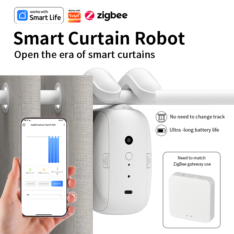 지그비 스마트 커튼 드라이버 로봇 자동 커튼 모터 커튼 - Smart Home Automation 리뷰 및 가격